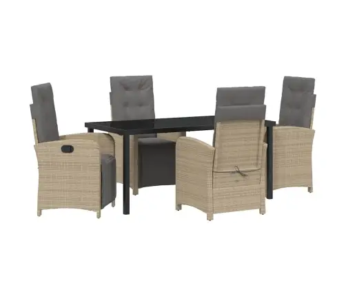 Aia Söögilaudade Komplekt Padjaga 5 Pcs Beež Polürotang