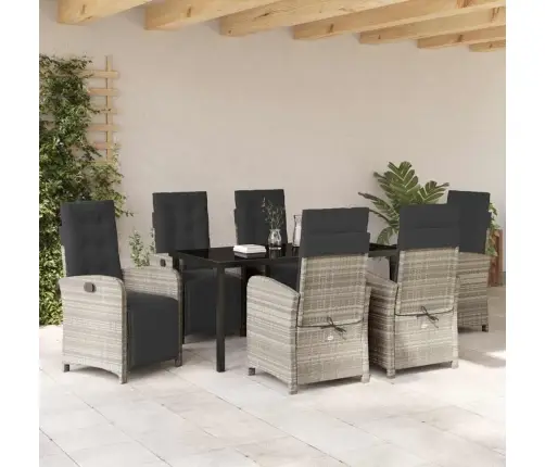 Aia Söögilaudade Komplekt Padjaga 7 Pcs Helehall Polürotang