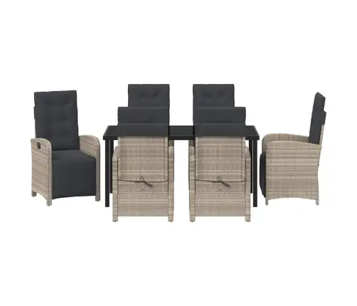 Aia Söögilaudade Komplekt Padjaga 7 Pcs Helehall Polürotang