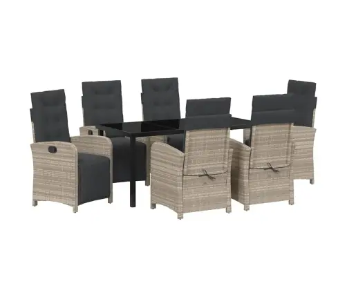 Aia Söögilaudade Komplekt Padjaga 7 Pcs Helehall Polürotang