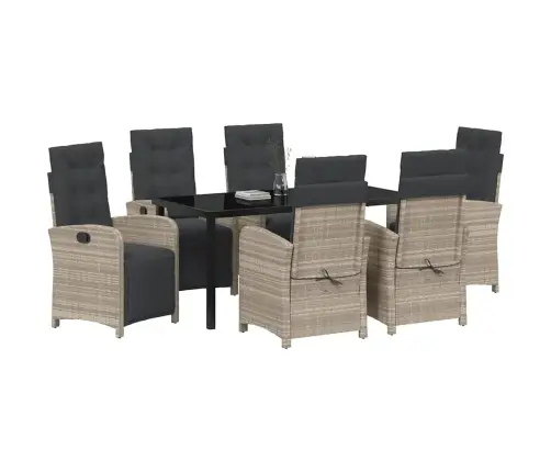 Aia Söögilaudade Komplekt Padjaga 7 Pcs Helehall Polürotang