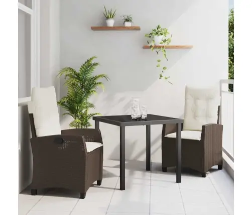 Aia Söögilaudade Komplekt Padjaga 3 Pcs Pruun Polürotang