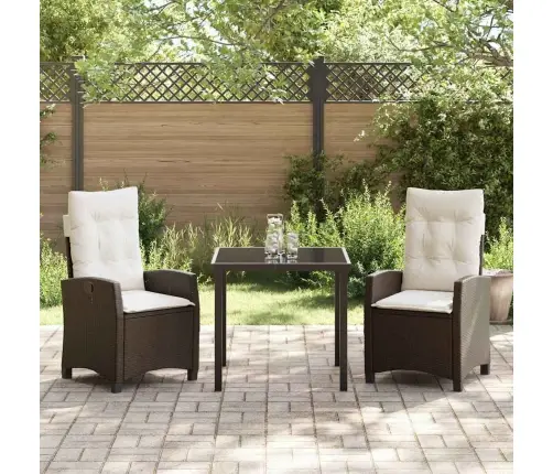 Aia Söögilaudade Komplekt Padjaga 3 Pcs Pruun Polürotang