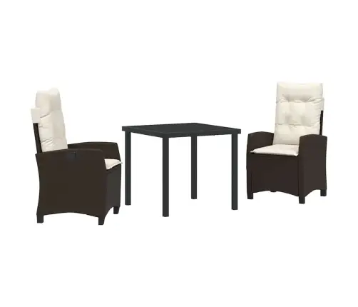 Aia Söögilaudade Komplekt Padjaga 3 Pcs Pruun Polürotang