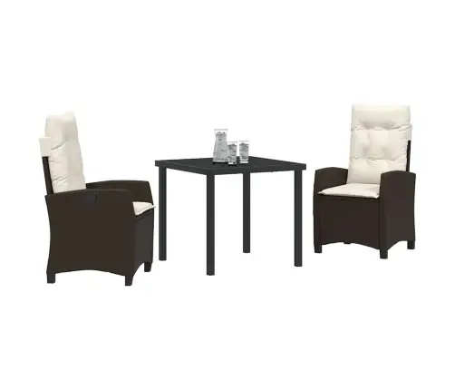 Aia Söögilaudade Komplekt Padjaga 3 Pcs Pruun Polürotang