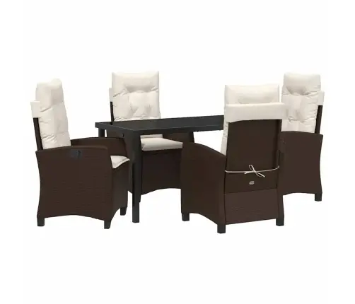 Sodo Valgomojo Komplektas 5 Pcs Ruda Poliratanas Sodo Valgomojo Komplektas 5 Pcs Ruda Poliratanas