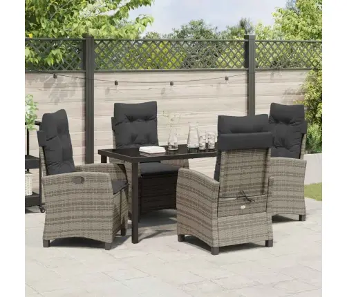 Aia Söögilaudade Komplekt Padjaga 5 Pcs Hall Polürotang