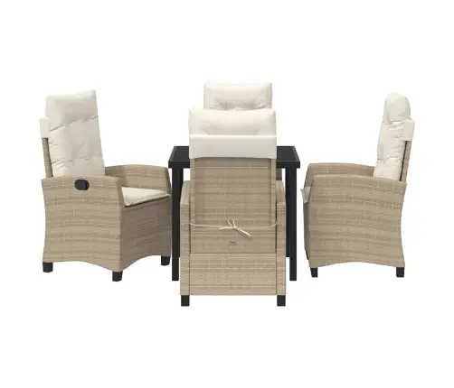 5 Daļu Dārza Ēdamgalds Ar Spilveniem Bēšā Krāsā, Pīts Pīlāgs Vidaxl