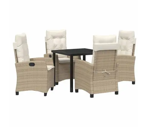 5 Daļu Dārza Ēdamgalds Ar Spilveniem Bēšā Krāsā, Pīts Pīlāgs Vidaxl