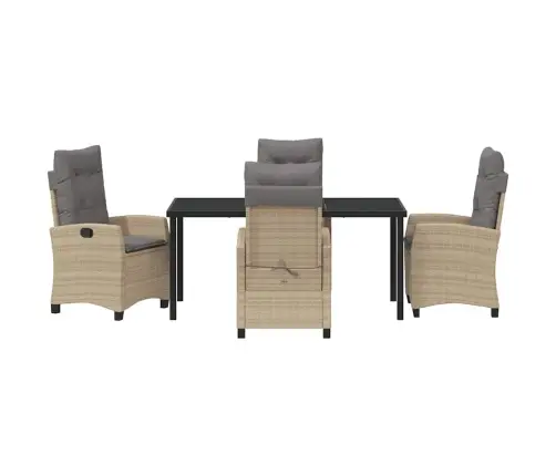 Aia Söögilaudade Komplekt Padjaga 5 Pcs Beež Polürotang