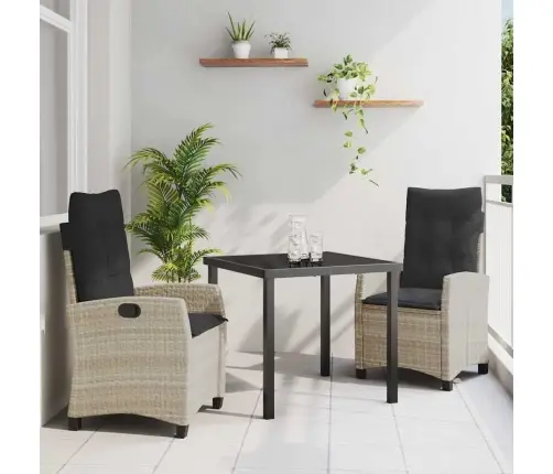 Aia Söögilaudade Komplekt Padjaga 3 Pcs Helehall Polürotang