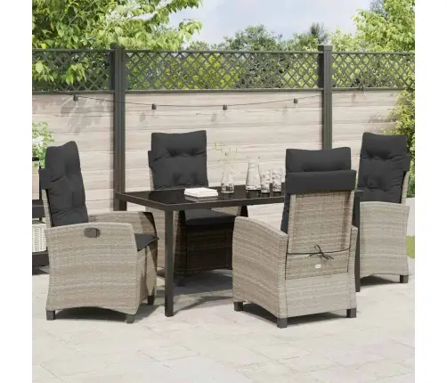 Aia Söögilaudade Komplekt Padjaga 5 Pcs Helehall Polürotang