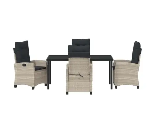 Aia Söögilaudade Komplekt Padjaga 5 Pcs Helehall Polürotang