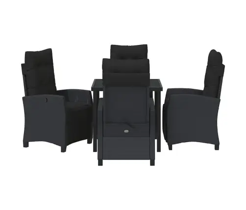 Aia Söögilaudade Komplekt Padjaga 5 Pcs Must Polürotang