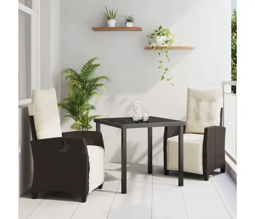 Aia Söögilaudade Komplekt Padjaga 3 Pcs Pruun Polürotang