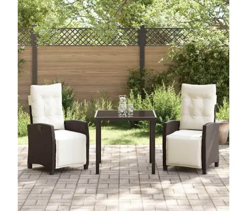 Aia Söögilaudade Komplekt Padjaga 3 Pcs Pruun Polürotang