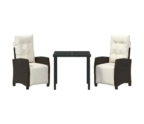 Aia Söögilaudade Komplekt Padjaga 3 Pcs Pruun Polürotang