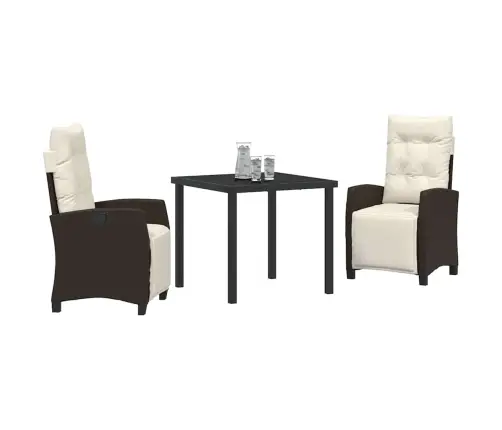 Aia Söögilaudade Komplekt Padjaga 3 Pcs Pruun Polürotang