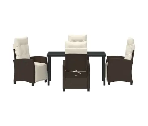 Aia Söögilaudade Komplekt 5 Pcs Pruun Polürotang