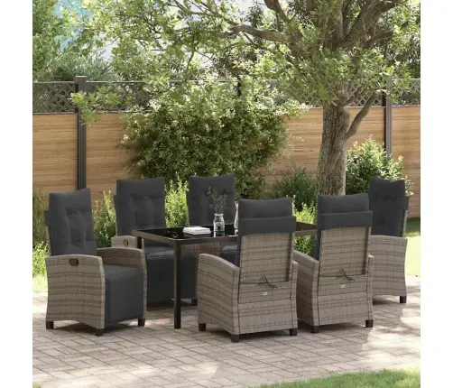 Aia Söögilaudade Komplekt Padjaga 7 Pcs Hall Polürotang