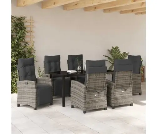 Aia Söögilaudade Komplekt Padjaga 7 Pcs Hall Polürotang