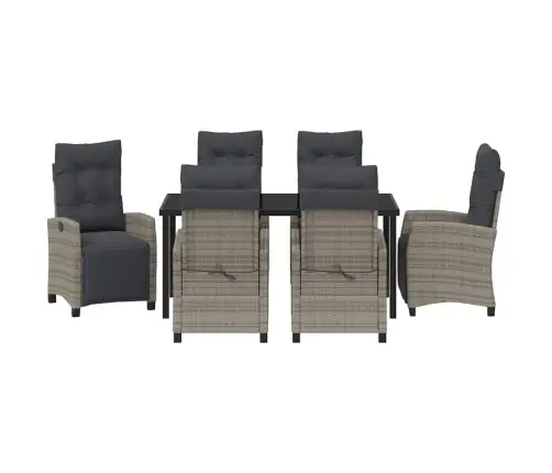 Aia Söögilaudade Komplekt Padjaga 7 Pcs Hall Polürotang