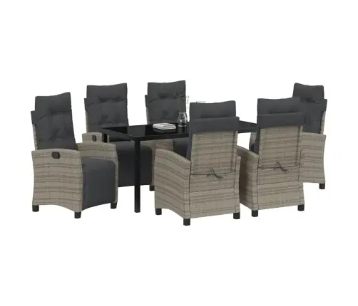 Aia Söögilaudade Komplekt Padjaga 7 Pcs Hall Polürotang