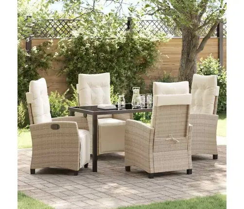 Aia Söögilaudade Komplekt Padjaga 5 Pcs Beež Polürotang