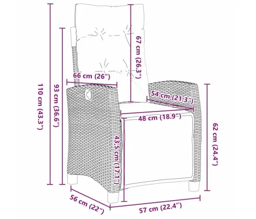 Aia Söögilaudade Komplekt Padjaga 5 Pcs Beež Polürotang