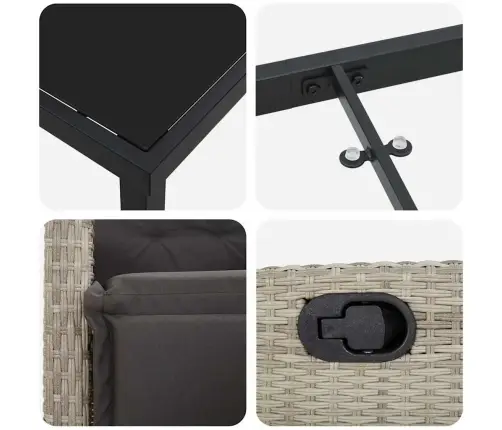 Aia Söögilaudade Komplekt 5 Pcs Helehall Polürotang