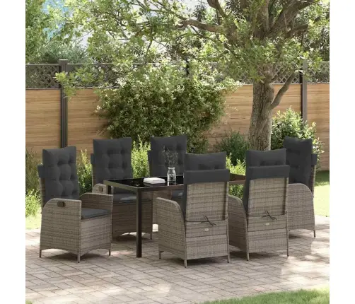 Aia Söögilaudade Komplekt Padjaga 7 Pcs Hall Polürotang