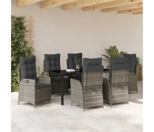 Aia Söögilaudade Komplekt Padjaga 7 Pcs Hall Polürotang