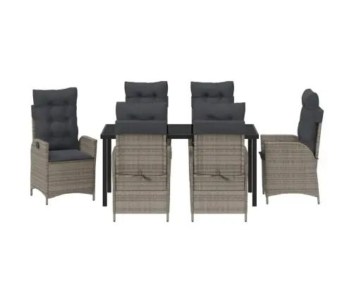 Aia Söögilaudade Komplekt Padjaga 7 Pcs Hall Polürotang