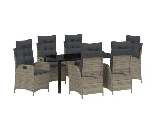 Aia Söögilaudade Komplekt Padjaga 7 Pcs Hall Polürotang