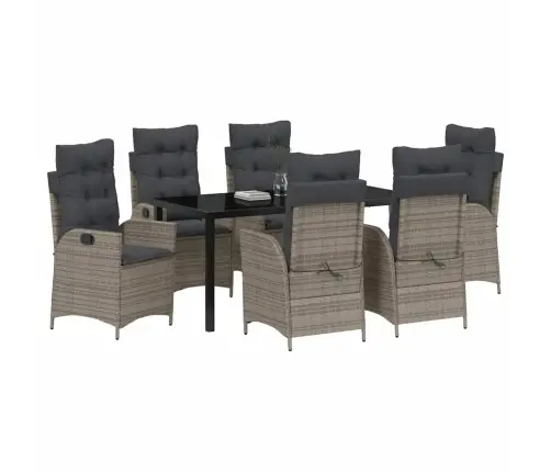 Aia Söögilaudade Komplekt Padjaga 7 Pcs Hall Polürotang