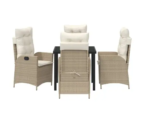 Aia Söögilaudade Komplekt Padjaga 5 Pcs Beež Polürotang