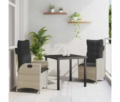 Aia Söögilaudade Komplekt Padjaga 3 Pcs Helehall Polürotang