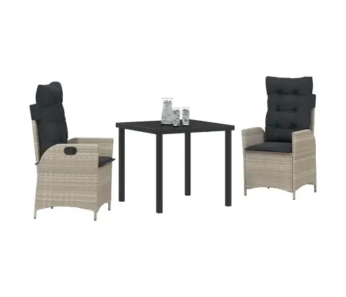 Aia Söögilaudade Komplekt Padjaga 3 Pcs Helehall Polürotang