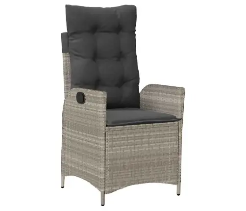 Sodo Valgomojo Komplektas 5 Pcs Šviesiai Pilka Poliratanas