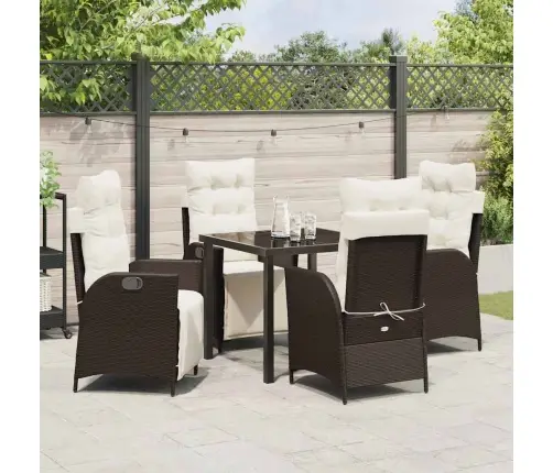 Aia Söögilaudade Komplekt 5 Pcs Pruun Polürooster