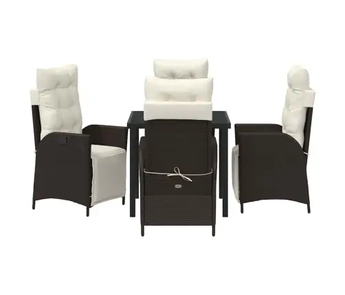 Aia Söögilaudade Komplekt 5 Pcs Pruun Polürooster