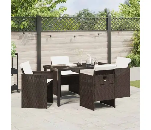 Aia Söögilaudade Komplekt 5 Pcs Pruun Polürotang