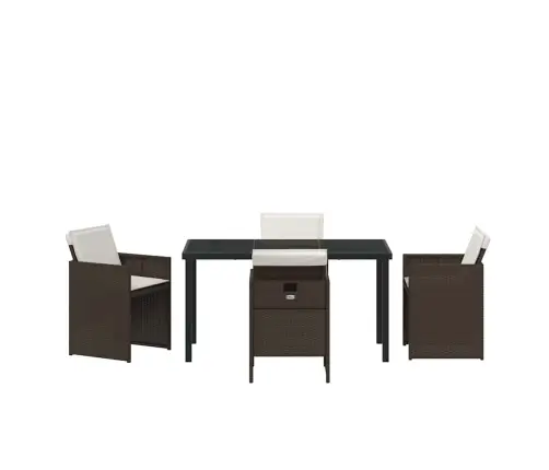 Aia Söögilaudade Komplekt 5 Pcs Pruun Polürotang