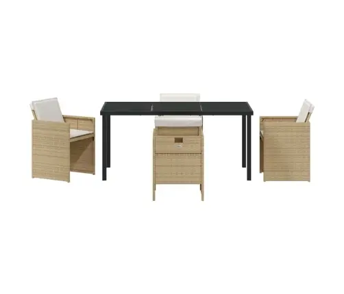 Sodo Valgomojo Komplektas 5 Pcs Smėlio Poliratanas