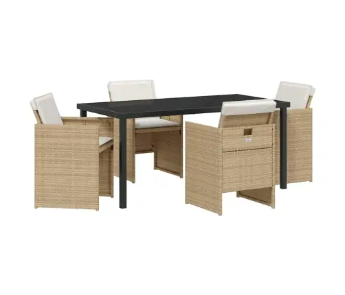 Sodo Valgomojo Komplektas 5 Pcs Smėlio Poliratanas