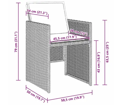 Sodo Valgomojo Komplektas 5 Pcs Šviesiai Pilka Poliratanas