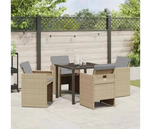 Aia Söögilaudade Komplekt 5 Pcs Beež Polürotang