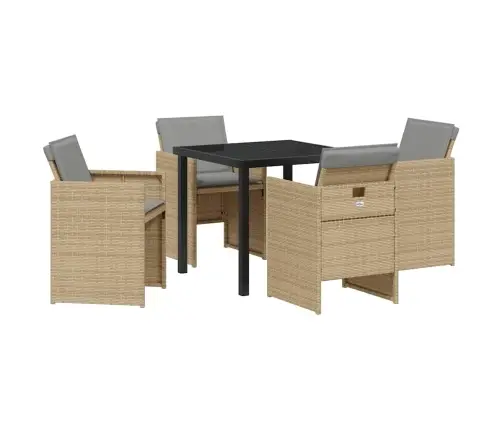 Aia Söögilaudade Komplekt 5 Pcs Beež Polürotang