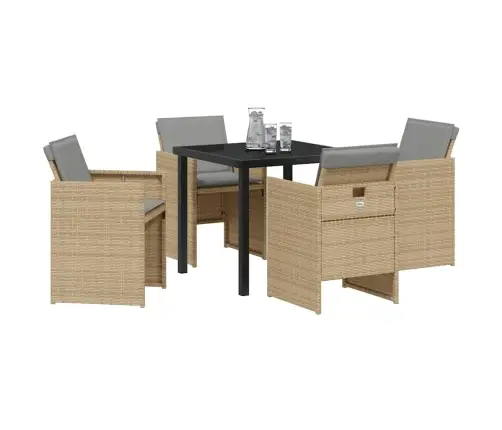 Aia Söögilaudade Komplekt 5 Pcs Beež Polürotang