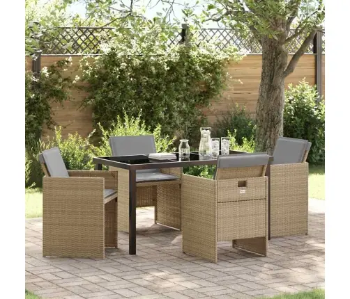 Aia Söögilaudade Komplekt 5 Pcs Beež Polürotang